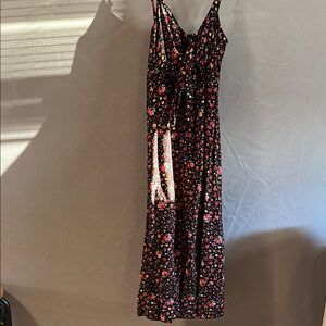 Floral Black Maxi Dress